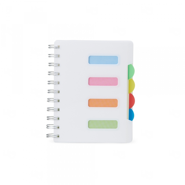 Caderno Personalizado Pequeno com Divisórias - 14,5 x 12,3 cm Branco