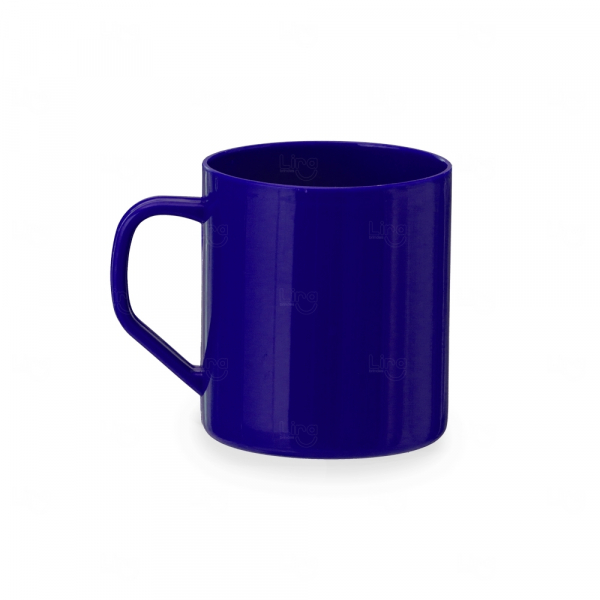 Caneca Plástica Personalizada - 400ml Azul