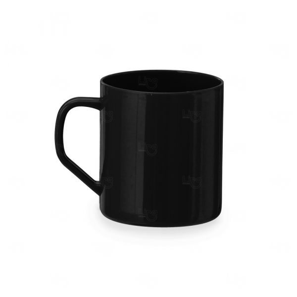 Caneca Plástica Personalizada - 400ml Preto