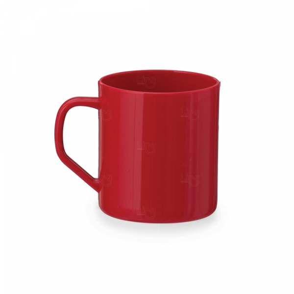 Caneca Plástica Personalizada - 400ml Vermelho