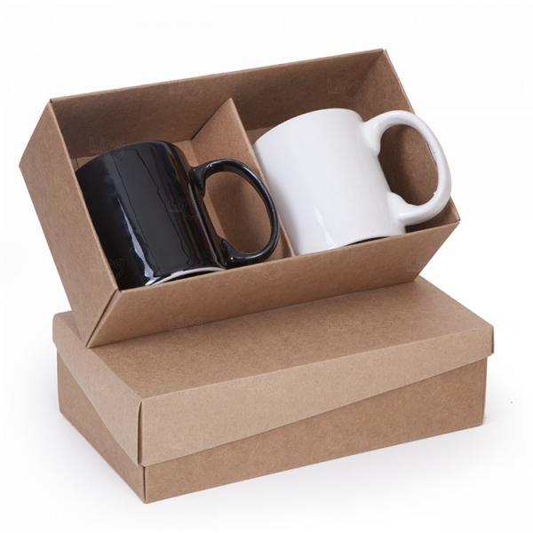 Caixa Presente para 2 Canecas Personalizada
