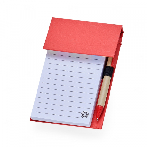 Bloco de Anotações Personalizado - 15,7 x 10,6 cm Vermelho