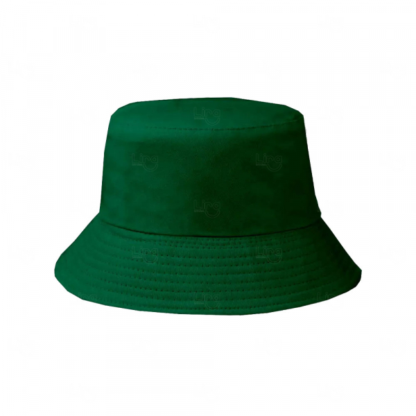 Chapéu Bucket Personalizado Dupla Face em Poliéster Verde