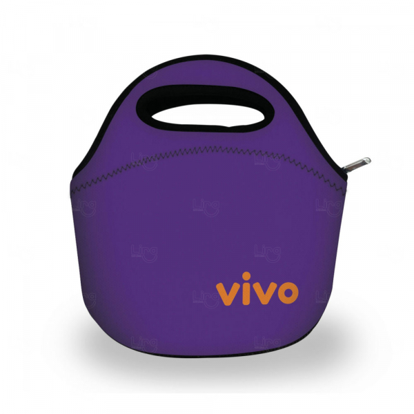 Lancheira em Neoprene Personalizada Roxo