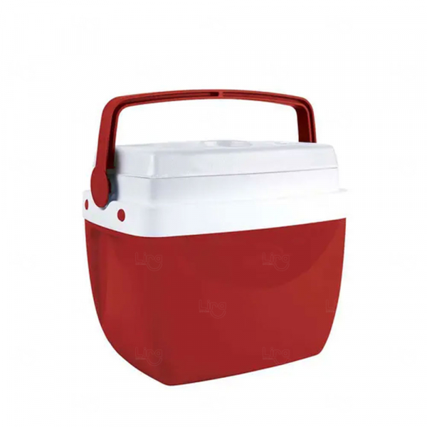 Caixa Térmica Personalizada com Porta Copo - 12L Vermelho