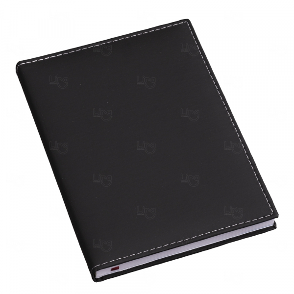 Agenda Personalizada Diária 2024 - 20 x 14,8 cm Preto