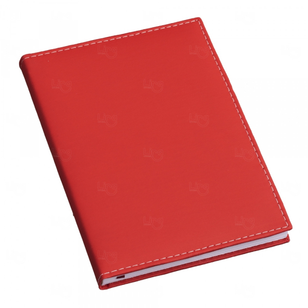 Agenda Personalizada Diária 2024 - 20 x 14,8 cm Vermelho