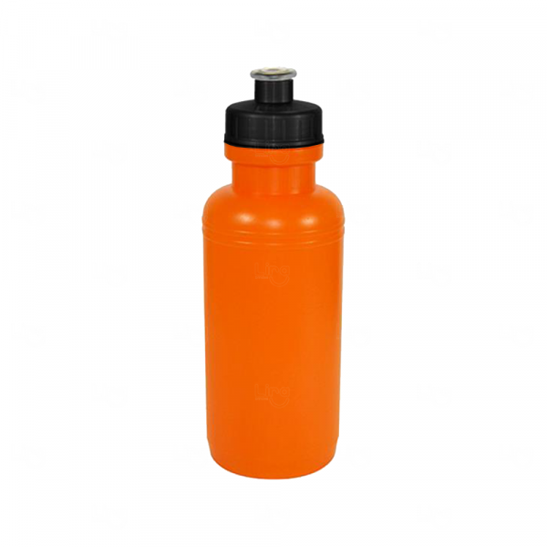 Squeeze Personalizada de Plástico - 500ml Laranja e Preto