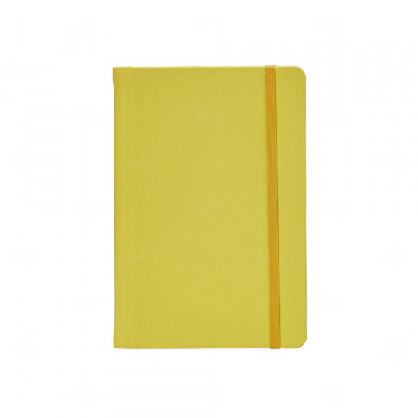 Caderneta Personalizada Emborrachada com Wire-o - 21 x 14,4 cm Amarelo
