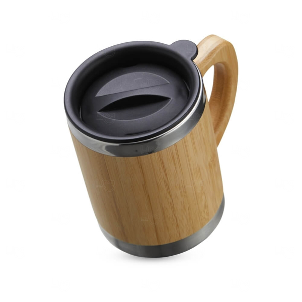 Caneca Ecológica de Bambu 300ml Personalizada 