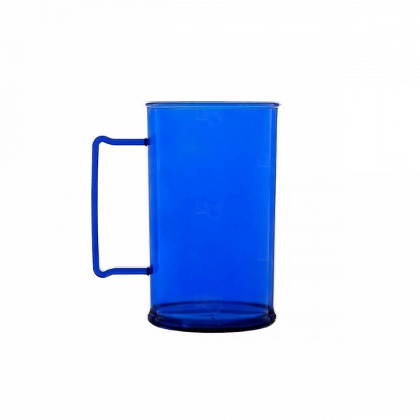 Caneca De Chopp Personalizada - 300ml (Leitosa ou Cristal) Azul Escuro