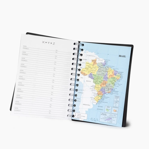 Agenda Diária 2026 com Espiral Personalizada - 20x14,6cm 