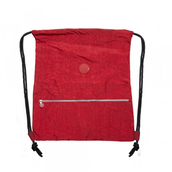 Sacochila Personalizada de Nylon Impermeável - 47 x 42,4 cm Vermelho