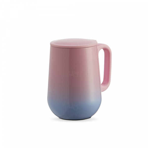 Caneca Personalizada Bicolor Parede Dupla - 250ml Rosa e Azul Claro