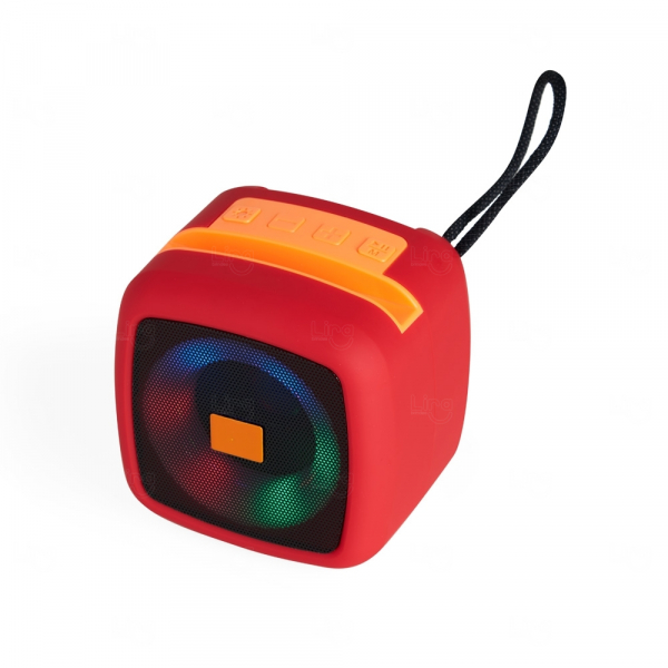 Caixa de Som Personalizada Multimídia com RGB Vermelho