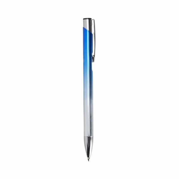 Caneta Personalizada de Metal Bicolor Azul