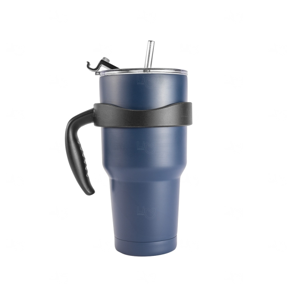 Caneca Térmica Inox 800ml com Canudo Personalizada 