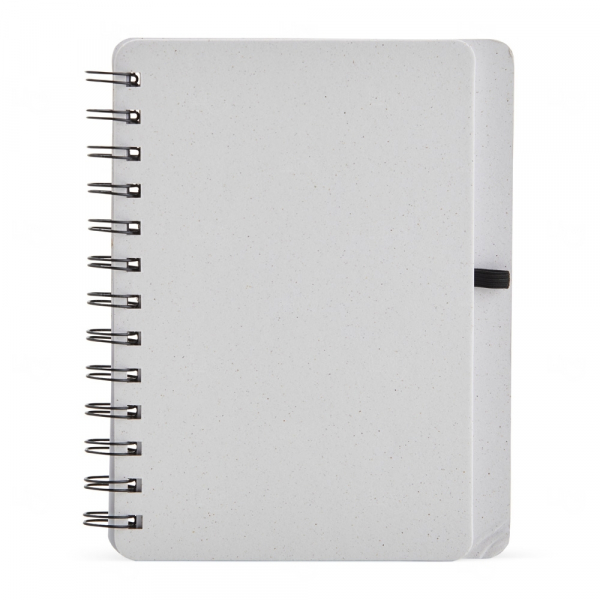 Caderneta Personalizada Kraft com Porta Caneta - 17,5 x 13,5 cm Branco