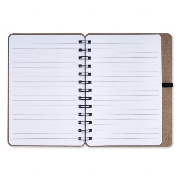 Caderneta B6 Kraft com Wire-o Personalizada - 17,5 x 13,5 cm 
