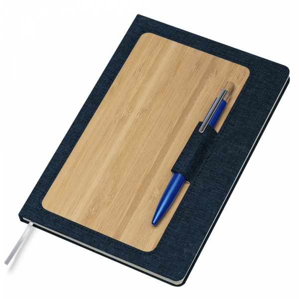 Caderno em Bambu Personalizado - 21,1 x 14,6 cm
