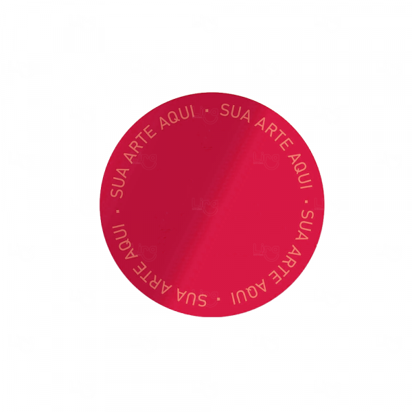 Cartela de Adesivos Personalizados - 6 x 6 cm Vermelho