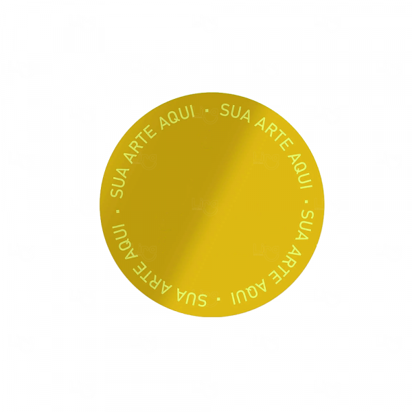 Cartela de Adesivos Personalizados - 6 x 6 cm Amarelo
