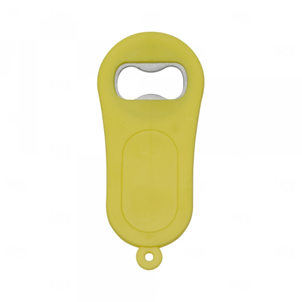 Abridor de Garrafa Plástico Personalizado Amarelo