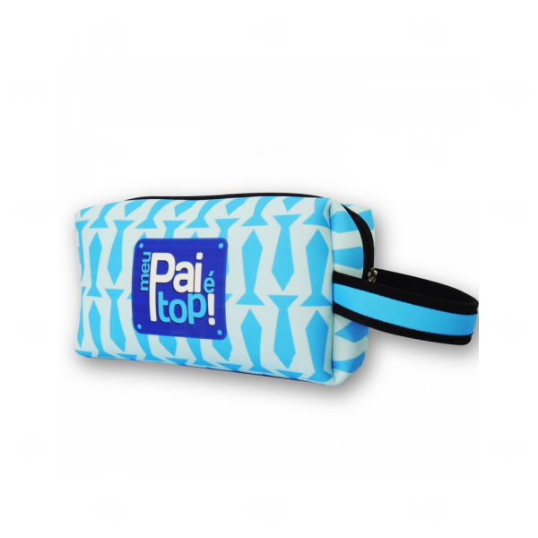 Necessaire Neopreme Personalizada Azul Claro