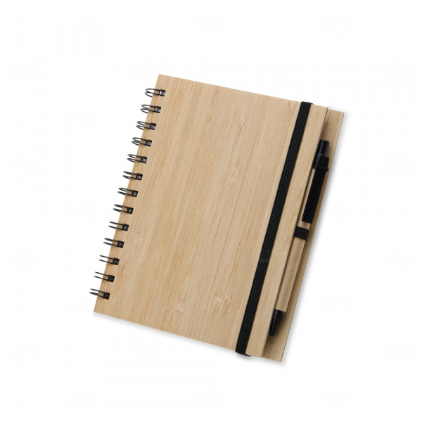 Caderno Ecológico com Caneta Personalizado - 18 x 14,7 cm