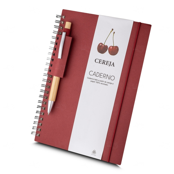 Caderno A5 de Papel Reciclado Personalizado - 21 x 15 cm 