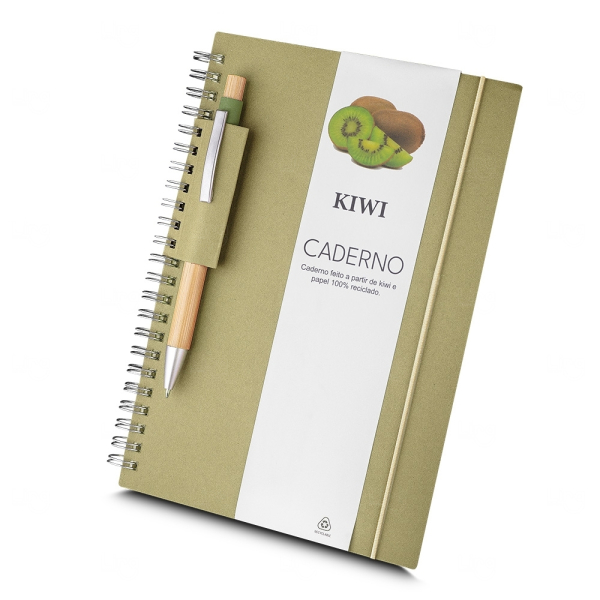 Caderno A5 de Papel Reciclado Personalizado - 21 x 15 cm 