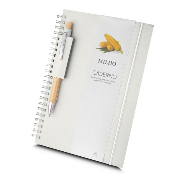 Caderno A5 de Papel Reciclado Personalizado - 21 x 15 cm