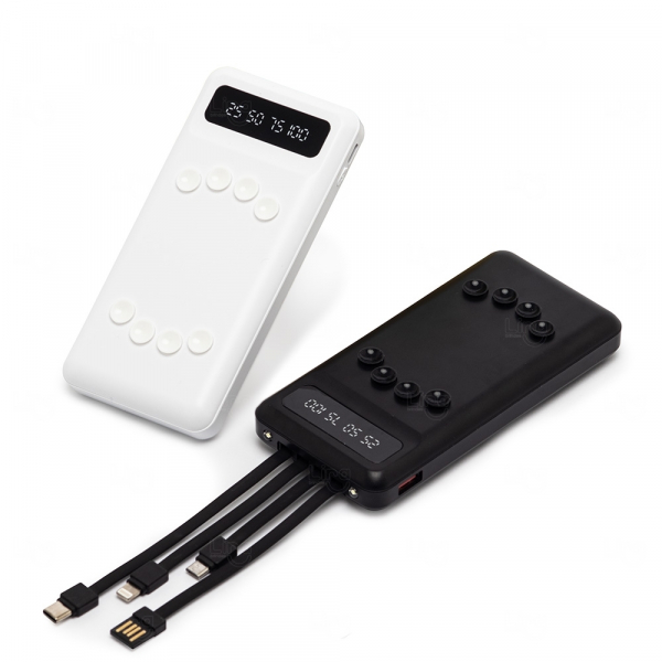 Power Bank 10.000 Mah com Indicador LED e Lanterna Personalizado 