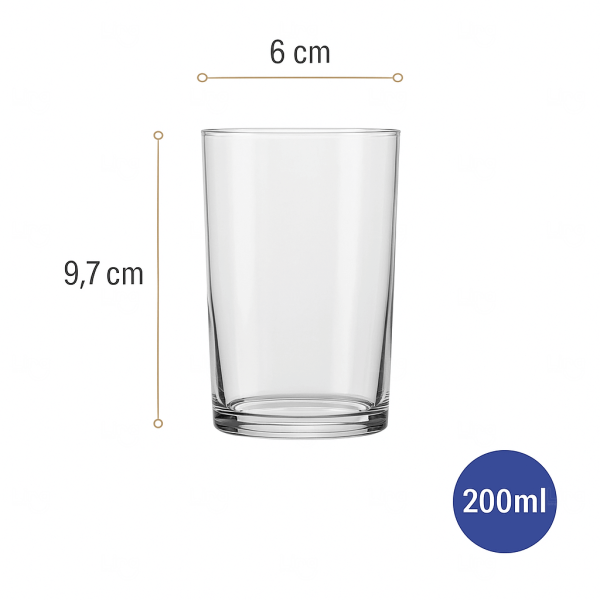 Copo de Vidro para Suco 200ml Personalizado 