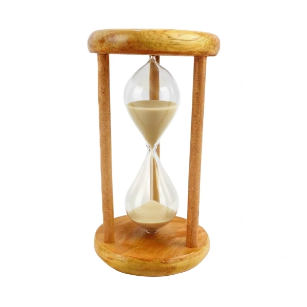 Ampulheta de Madeira Personalizada 10cm 