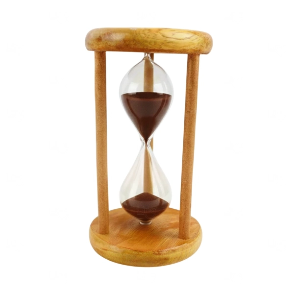 Ampulheta de Madeira Personalizada 10cm 