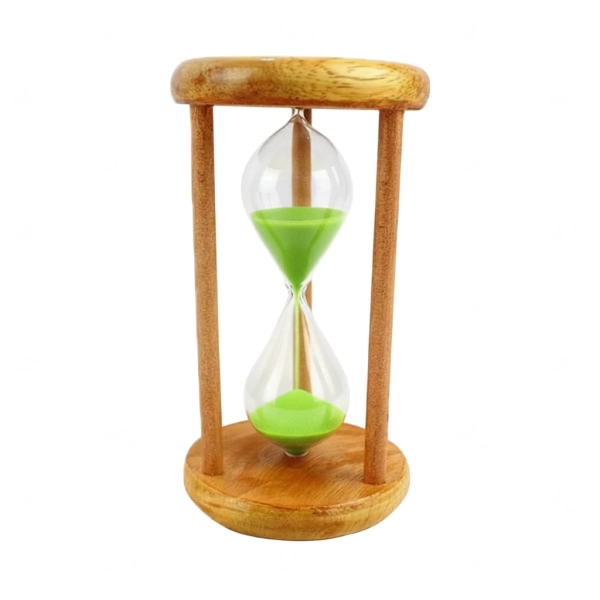 Ampulheta de Madeira Personalizada 10cm 