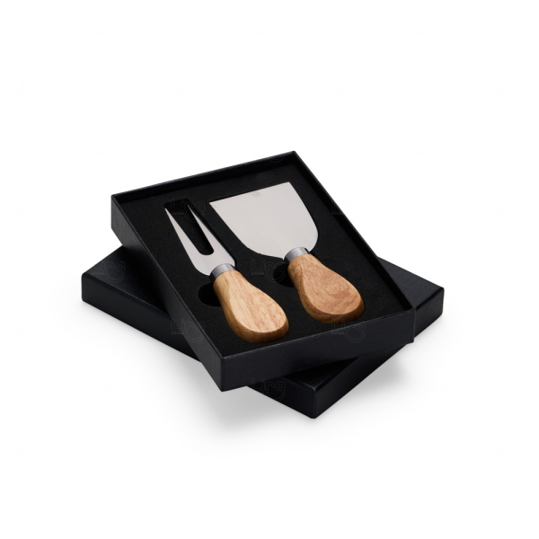 Kit Queijo 2 Peças em Estojo Personalizado 