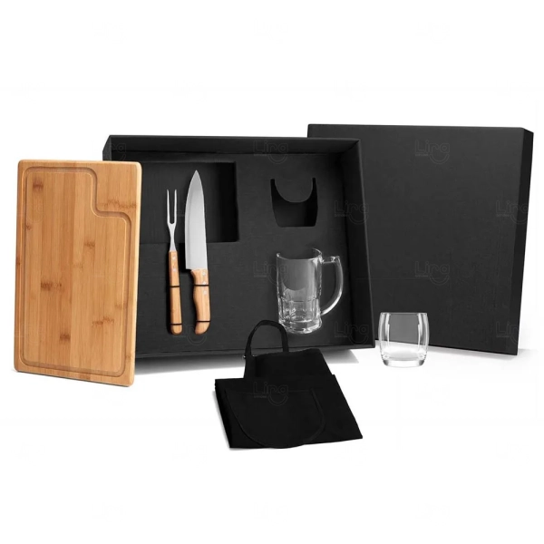 Kit Churrasco, Cerveja e Whisky Personalizado - 6 Peças 