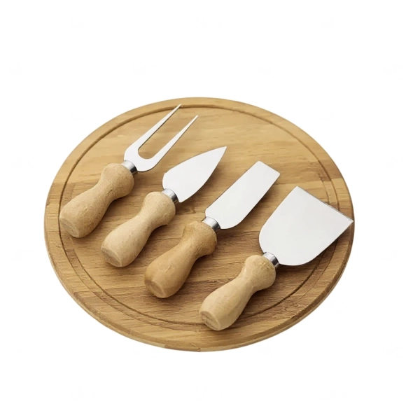 Kit Queijo em Bambu 5 peças Personalizado 