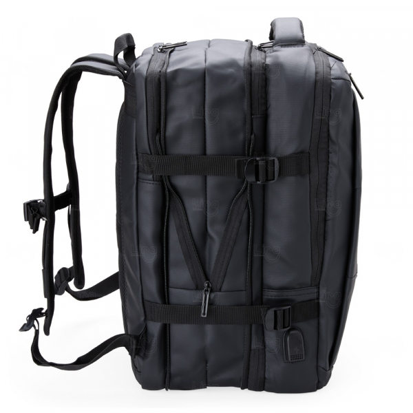 Mochila Expansível de Couro Sintético Personalizada - 36 Litros 