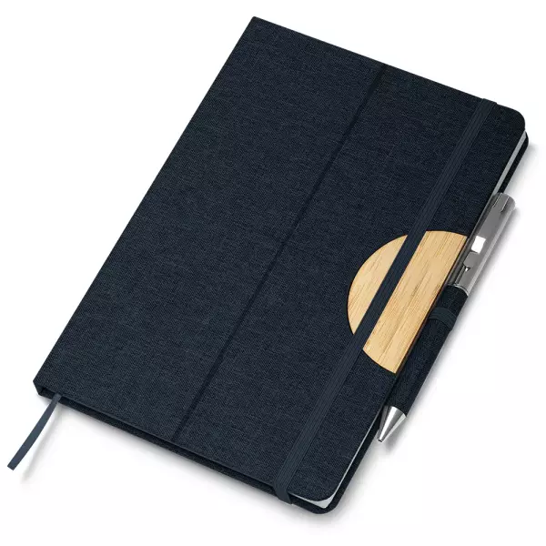 Caderno em RPET com Suporte para Celular Personalizado - 21x14cm 