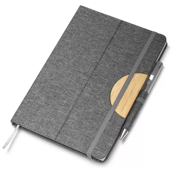 Caderno em RPET com Suporte para Celular Personalizado - 21x14cm 