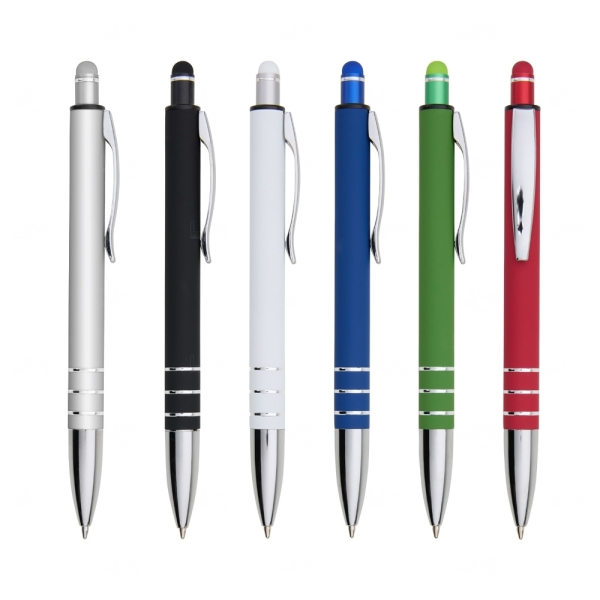 Caneta Touch Metálica Emborrachada Personalizada