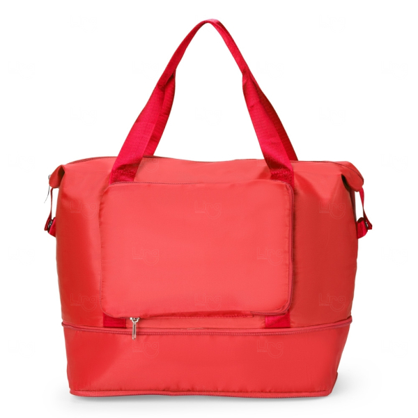 Bolsa Expansível e Dobrável Personalizada - 25 Lts Vermelho