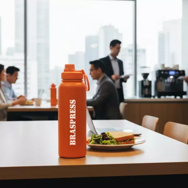 Garrafa Térmica Inox c/ Suporte para Celular Personalizada - 1,2L