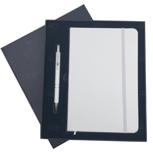 Kit Moleskine e Caneta com Box Personalizado – 14x21cm 