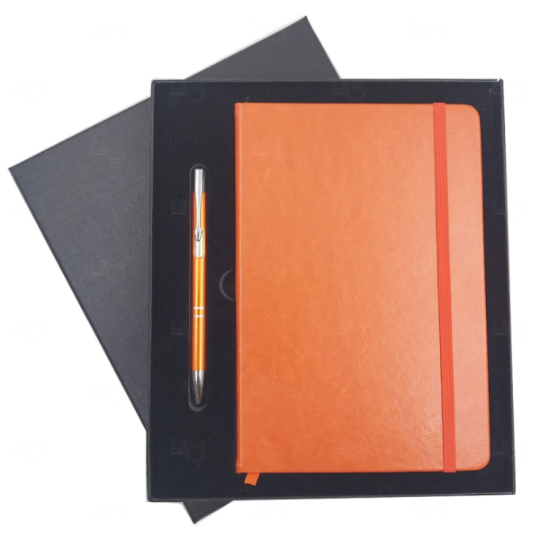 Kit Moleskine e Caneta com Box Personalizado – 14x21cm 