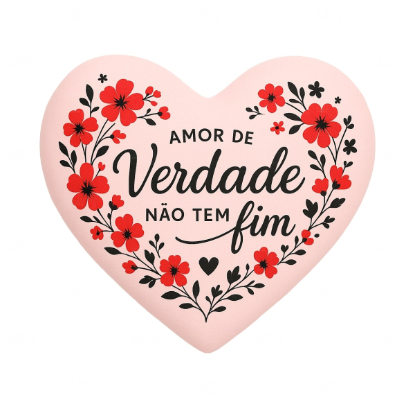 Almofada Coração 37x30cm Personalizada