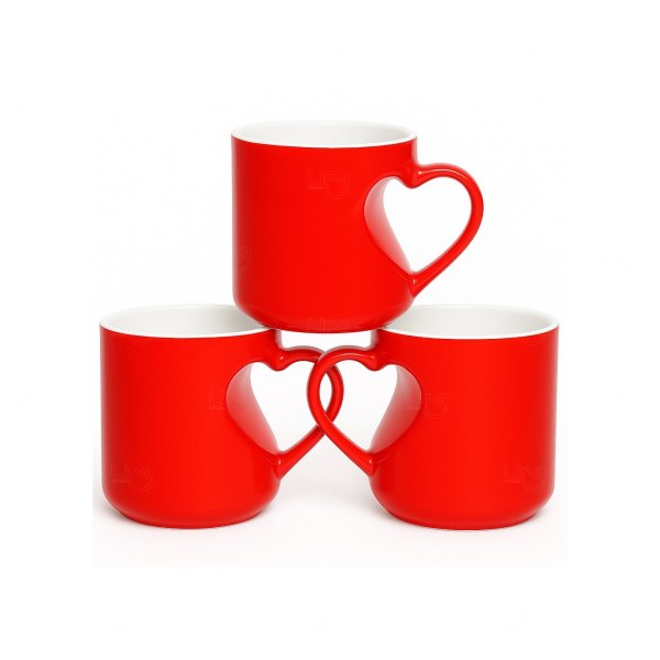Caneca Mágica 325ml com Alça Coração Personalizada